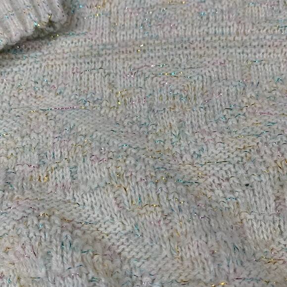 Vintage Helen Sue white sparkle thread crew neck sweater, 4 - Picture 3 of 7